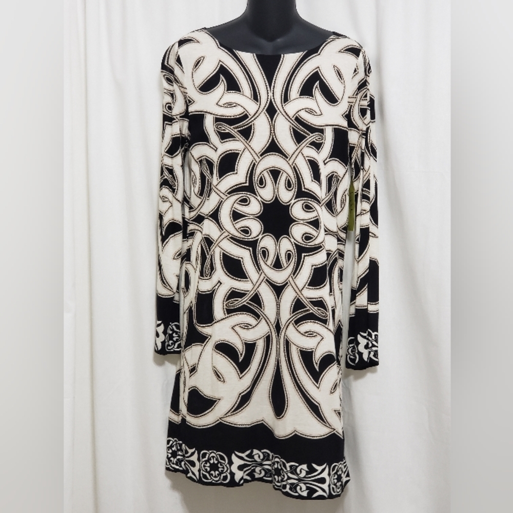 NWT Nicole Miller Studio Long Sleeve Midi dress